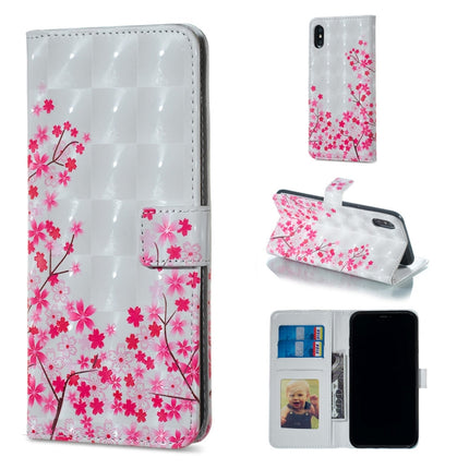 Sakura Pattern Horizontal Flip Leather Case for iPhone X, with Holder & Card Slots & Photo Frame & Wallet-garmade.com