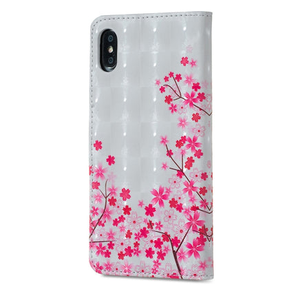 Sakura Pattern Horizontal Flip Leather Case for iPhone X, with Holder & Card Slots & Photo Frame & Wallet-garmade.com