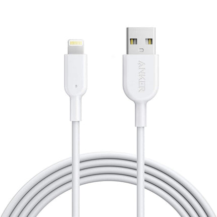 ANKER PowerLine II USB to 8 Pin MFI Certificated Charging Data Cable, Length: 0.9m(White)-garmade.com