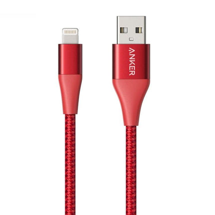 ANKER A8452 Powerline+ II USB to 8 Pin Apple MFI Certificated Nylon Pullable Carts Charging Data Cable, Length: 0.9m(Red)-garmade.com