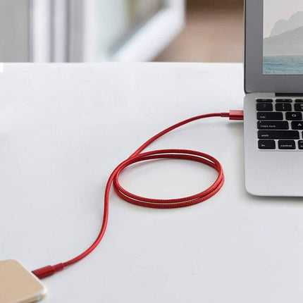 ANKER USB to 8 Pin Apple MFI Certificated Nylon Weaving Charging Data Cable, Length: 1m(Red)-garmade.com