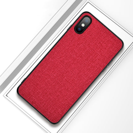 Shockproof Cloth Texture PC+ TPU Protective Case for iPhone X / XS (Red)-garmade.com