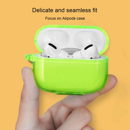 For AirPods Pro Simple Fluorescent Solid Color Earphone Protective Sleeve(Black)-garmade.com