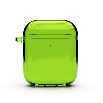 For Airpods1/2 Simple Fluorescent Solid Color Apple Earphone Cover (Green)-garmade.com