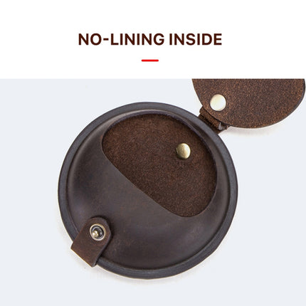 CF1042B For AirPods Pro Crazy Horse Texture Convenient Multifunction Earphone Protective Leather Case with Hook(Coffee)-garmade.com