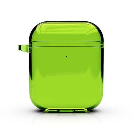 For AirPods 1/2 Bluetooth Headset Protective Sleeve Outdoor Dust-proof Drop-proof Protective Shell Can Stand TPU(Green)-garmade.com