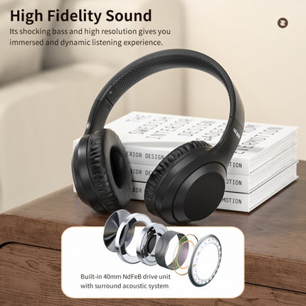 ROCK Space O2 HiFi Bluetooth 5.0 Wireless Headset with Mic, Support TF Card(White)-garmade.com