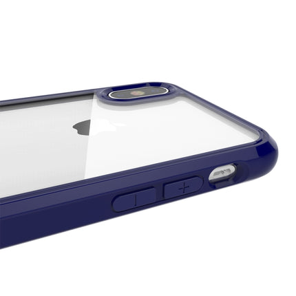 Transparent Acrylic + TPU Airbag Shockproof Case for iPhone XS / X (Blue)-garmade.com