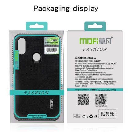 MOFI Shockproof TPU + PC + Cloth Pasted Case for iPhone XS(Blue)-garmade.com