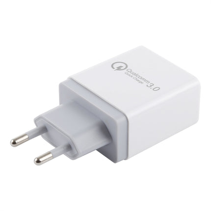 AR-QC-03 2.1A 3 USB Ports Quick Charger Travel Charger, EU Plug (Grey)-garmade.com