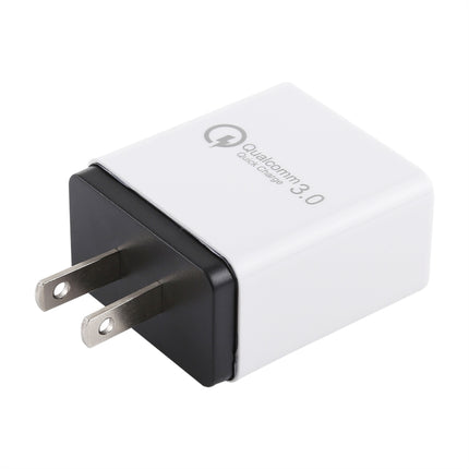 AR-QC-03 2.1A 3 USB Ports Quick Charger Travel Charger, US Plug(Black)-garmade.com