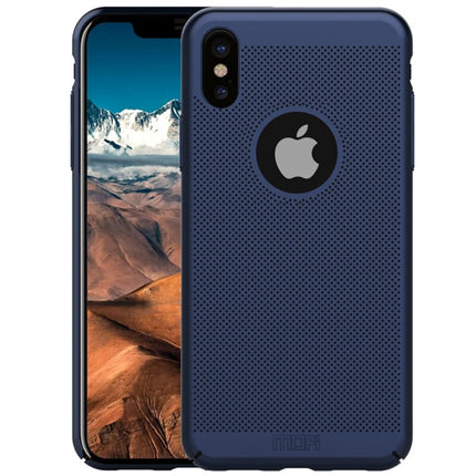 MOFI Honeycomb Texture Breathable Protective Back Cover Case for iPhone XS (Blue)-garmade.com