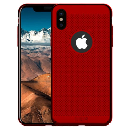 MOFI Honeycomb Texture Breathable Protective Back Cover Case for iPhone XS (Red)-garmade.com