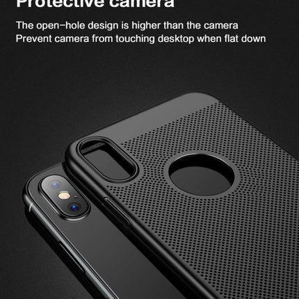 MOFI Honeycomb Texture Breathable Protective Back Cover Case for iPhone XS (Rose Gold)-garmade.com