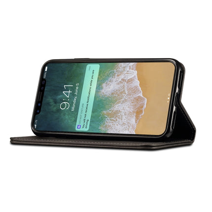 Suteni Calf Texture Horizontal Flip Leather Case for iPhone X / XS, with Holder & Card Slots & Wallet(Black)-garmade.com