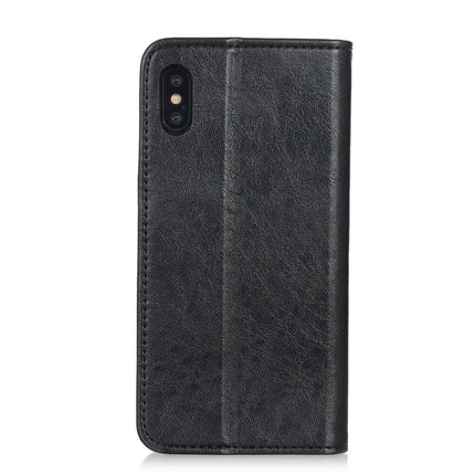 Magnetic Retro Crazy Horse Texture Horizontal Flip Leather Case for iPhone X / XS, with Holder & Card Slots & Wallet (Black)-garmade.com