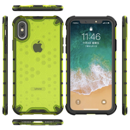 Shockproof Honeycomb PC + TPU Protective Case for iPhone X / XS (Black)-garmade.com
