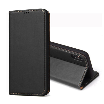 Dermis Texture PU Horizontal Flip Leather Case for iPhone X / XS, with Holder & Card Slots & Wallet(Black)-garmade.com