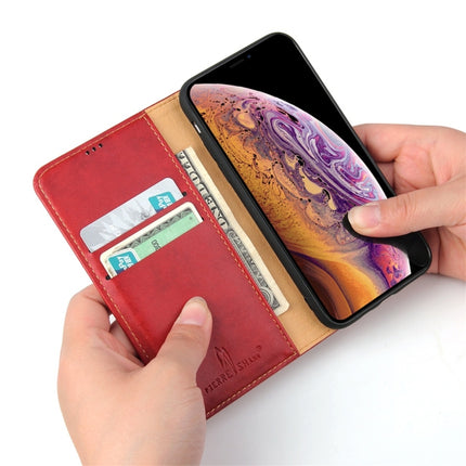 Dermis Texture PU Horizontal Flip Leather Case for iPhone X / XS, with Holder & Card Slots & Wallet(Red)-garmade.com