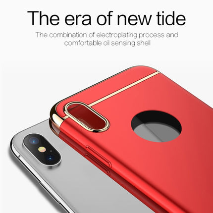 MOFI Three Stage Splicing Full Coverage PC Case for iPhone XS (Red)-garmade.com