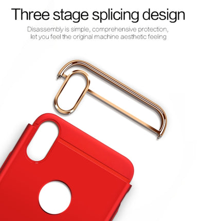 MOFI Three Stage Splicing Full Coverage PC Case for iPhone XS (Red)-garmade.com