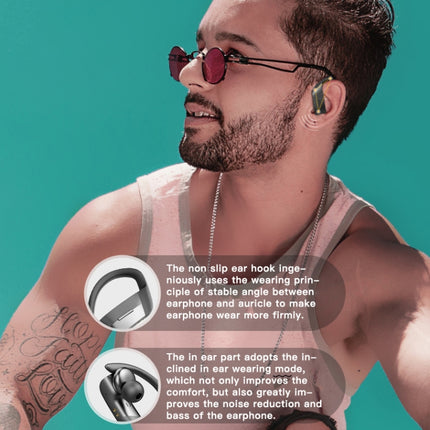 258 Wireless Ear-mounted Bluetooth Earphone with Charging Box & Digital Display, Support Touch & HD Call & Voice Assistant & NFC (White)-garmade.com