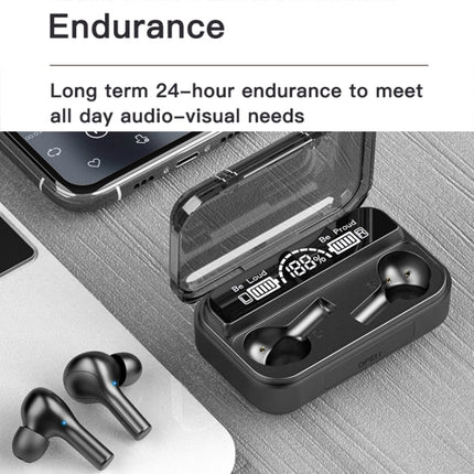 278 TWS External Noise Cancelling Touch Bluetooth Earphone with Charging Box, Support LED Power Digital Display & Breathing Lights & Call & Voice Assistant(Black)-garmade.com