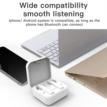 AIR2S TWS Dual Microphone Voice Noise Cancelling Touch Bluetooth Earphone with Charging Box, Support Light Display & Call & Voice Assistant & NFC(White)-garmade.com