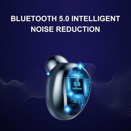 F9-5 Intelligent Noise Cancelling Touch Bluetooth Earphone with Charging Box, Supports Three-screen LED Power Display & HD Call & Power Bank & Siri(Black)-garmade.com