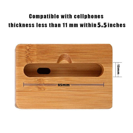 HQ-J101 Universal Bamboo Phone Desktop Stand Holder for Smart Phones within 5.5 inches-garmade.com