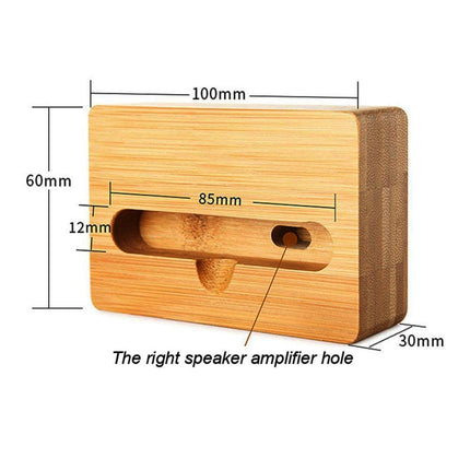 HQ-J101 Universal Bamboo Phone Desktop Stand Holder for Smart Phones within 5.5 inches-garmade.com
