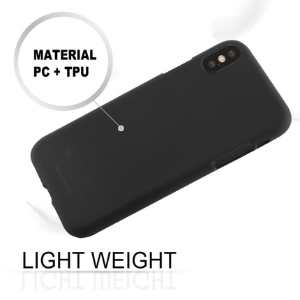 GOOSPERY SOFT FEELING Liquid TPU Drop-proof Soft Case for iPhone XS(Black)-garmade.com