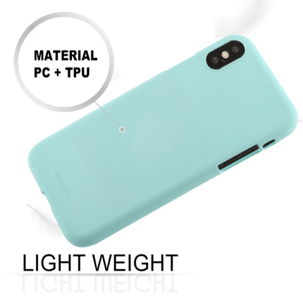 GOOSPERY SOFT FEELING Liquid TPU Drop-proof Soft Case for iPhone XS(Mint Green)-garmade.com