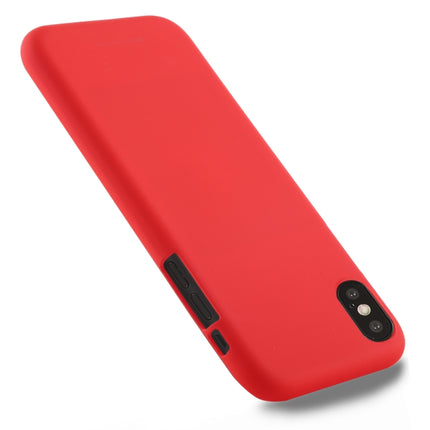 GOOSPERY SOFT FEELING Liquid TPU Drop-proof Soft Case for iPhone XS(Red)-garmade.com