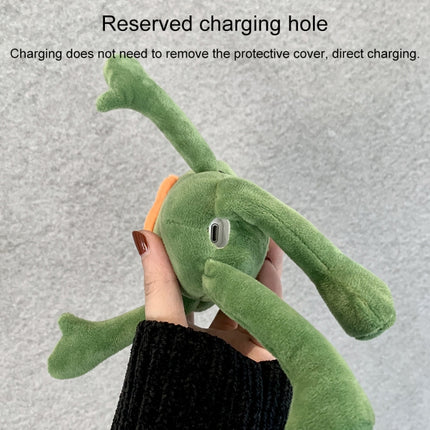 For AirPods 1 / 2 Plush Sad Frog Shape Earphone Protective Case with Hook-garmade.com