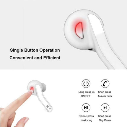 T-88 TWS Bluetooth V5.0 Wireless Stereo Earphones with Magnetic Charging Box(White)-garmade.com