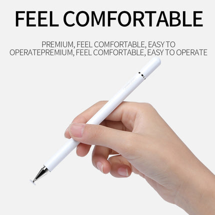 JOYROOM JR-BP560 Excellent Series Portable Universal Passive Disc Head Capacitive Pen with Replaceable Refill(Black)-garmade.com
