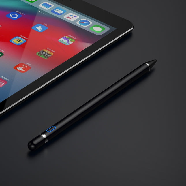 JOYROOM JR-K811 Excellent Series Micro USB Rechargeable Active Capacitive Stylus Pen with Magnetic Cap, Compatible with Android & IOS(Black)-garmade.com