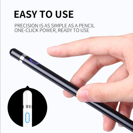 JOYROOM JR-K811 Excellent Series Micro USB Rechargeable Active Capacitive Stylus Pen with Magnetic Cap, Compatible with Android & IOS(Black)-garmade.com