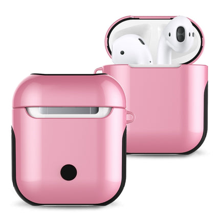 Varnished PC Bluetooth Earphones Case Anti-lost Storage Bag for Apple AirPods 1/2(Pink)-garmade.com