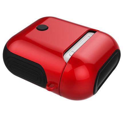 Varnished PC Bluetooth Earphones Case Anti-lost Storage Bag for Apple AirPods 1/2(Red)-garmade.com