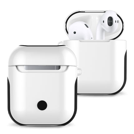 Varnished PC Bluetooth Earphones Case Anti-lost Storage Bag for Apple AirPods 1/2(White)-garmade.com