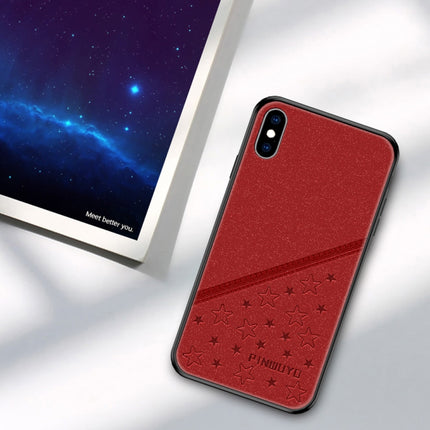 PINWUYO Full Coverage Waterproof Shockproof PC+TPU+PU Case for iPhone XS / X(Red)-garmade.com