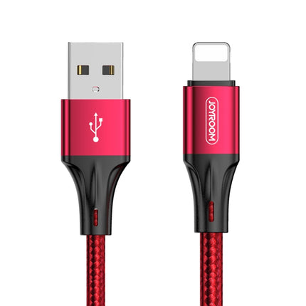 JOYROOM S-1530N1 N1 Series 1.5m 3A USB to 8 Pin Data Sync Charge Cable for iPhone, iPad (Red)-garmade.com