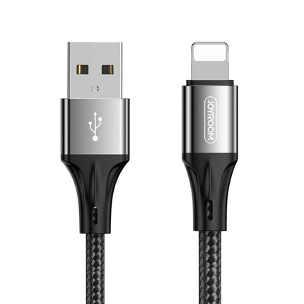 JOYROOM S-0230N1 N1 Series 0.2m 3A USB to 8 Pin Data Sync Charge Cable for iPhone, iPad(Black)-garmade.com
