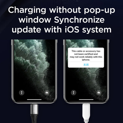 JOYROOM S-1030N1 N1 Series 1m 3A USB to 8 Pin Data Sync Charge Cable for iPhone, iPad (Black)-garmade.com