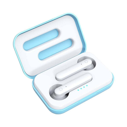 X26 TWS Bluetooth 5.0 Wireless Touch Bluetooth Earphone with Magnetic Attraction Charging Box, Support Voice Assistant & Call(Blue)-garmade.com