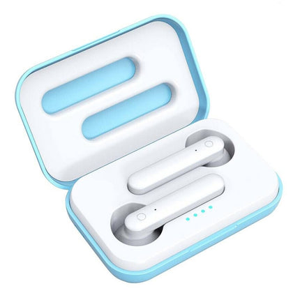 X26 TWS Bluetooth 5.0 Wireless Touch Bluetooth Earphone with Magnetic Attraction Charging Box, Support Voice Assistant & Call(Blue)-garmade.com