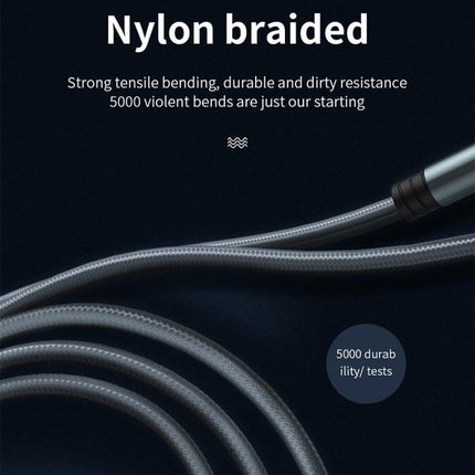 JOYROOM S-M369 Simple Series 2.4A 8 Pin Nylon Braided Data Cable, Length: 1.2m (Gold)-garmade.com