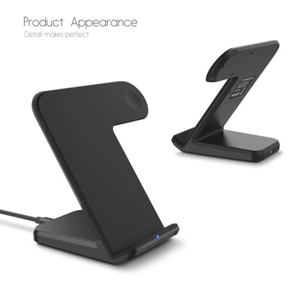 F11 Vertical Magnetic Wireless Charger for QI Charging Standard Mobile Phones & Apple Watch Series (Black)-garmade.com